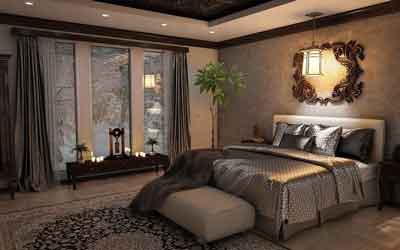 Una habitación con cortinas acogedora